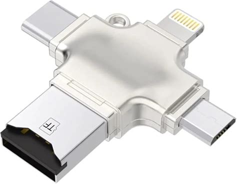 HB Plus 4 in 1 SD Micro Card Reader for Phone PC Camera SD Card Adapter ...