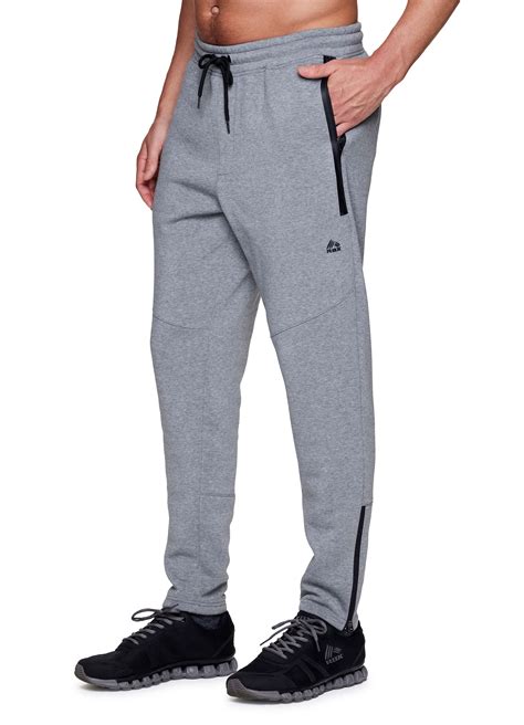 RBX Active Men's Breathable Fleece Sweatpants with Ankle Zippers ...