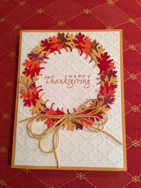 Thanksgiving Cards - Handmade Autumn Wreath Design