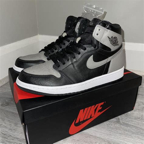 Jordan Men's Grey and Black Trainers | Depop