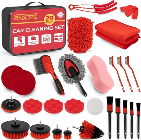 GADLANE Car Cleaning Kit - 29 Piece Car Detailing Kit with Storage Bag, Car Cleaning Kit ...