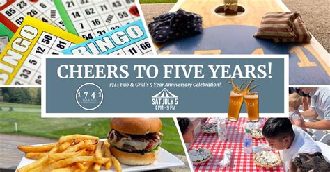 Cheers to Five Years! 1741 Pub & Grill Anniversary Celebration ...