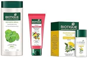Biotique Dandelion Youth Anti- Ageing Serum, 40ml & Biotique Fruit ...