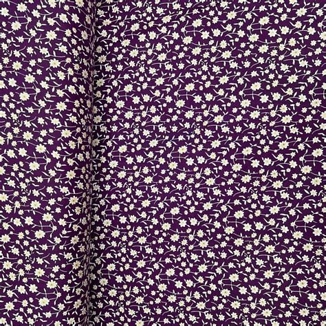 Buy Raspberry Purple With Cream Floral Print Rayon Fabric Online ...