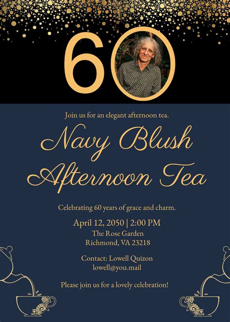 Free 60Th Birthday Invitation Templates, Editable and Printable