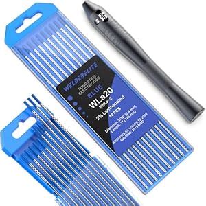 TIG Wire Feeder Pen with 3/32'' × 7'' Blue Lanthanated Tungsten ...