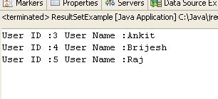 Java SQL Statement Example 的图像结果