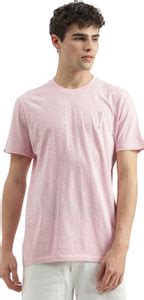 United Colors of Benetton Solid Men Round Neck Pink T-Shirt - Buy ...