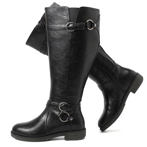 Luoika Women's Extra Wide Calf Knee High Boots, Wide Width Boots Low ...