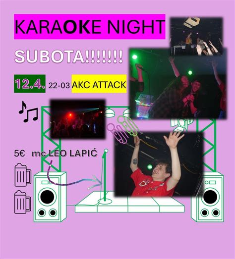 KaraOKe Night, AKC Attack, Zagreb, 12 April to 13 April | AllEvents