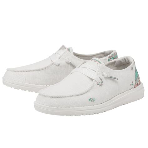 Hey Dude Shoes Women's Wendy Flora Shoes in Lilly White | 122160215 - 9 ...