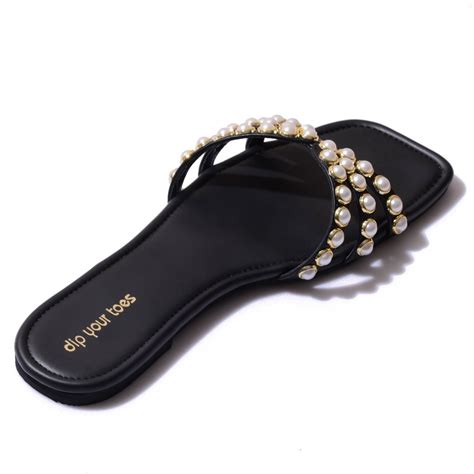 Pearl embellished flats – Dip Your Toes