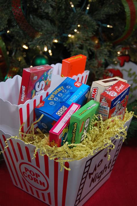 Movie Night Family Snack Gift Box, Popcorn Gift Box, Candy Gift Basket ...