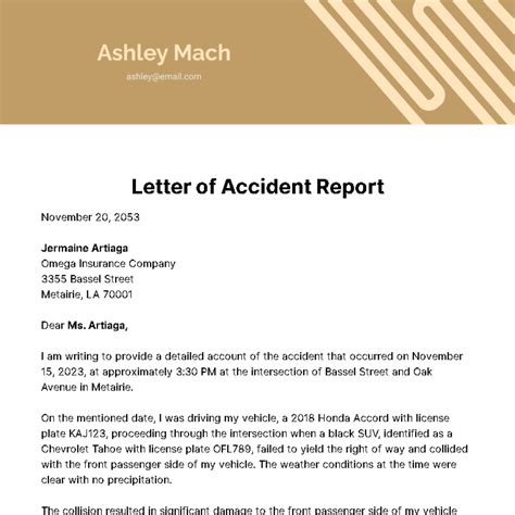 How To Write A Car Accident Report - Design Talk