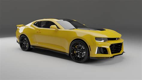 CHEVROLET CAMARO ZL1 YELLOW 3D Model - TurboSquid 2290103