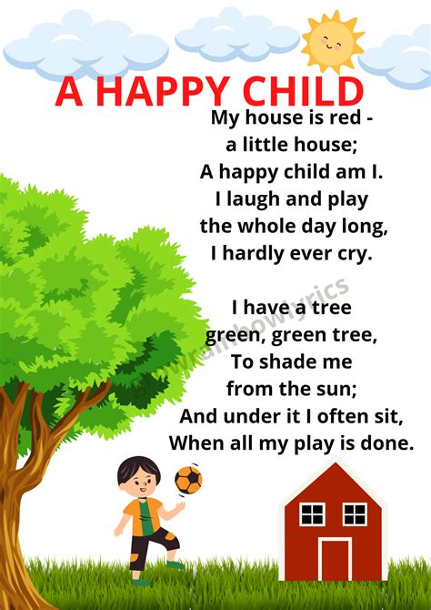 A happy child poem | Kids poems, Fun poetry, Happy kids