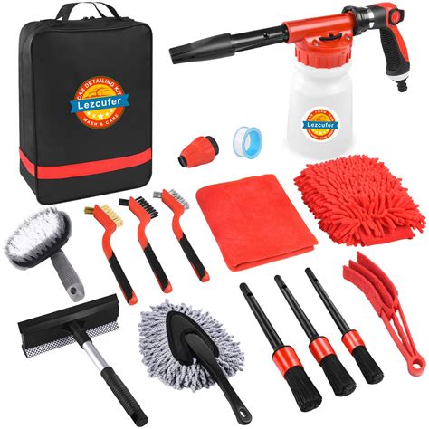 Buy Lezcufer Car Wash Kit with Foam , Car Cleaning Kit with Car Foam Sprayer, Car Detailing Kit ...