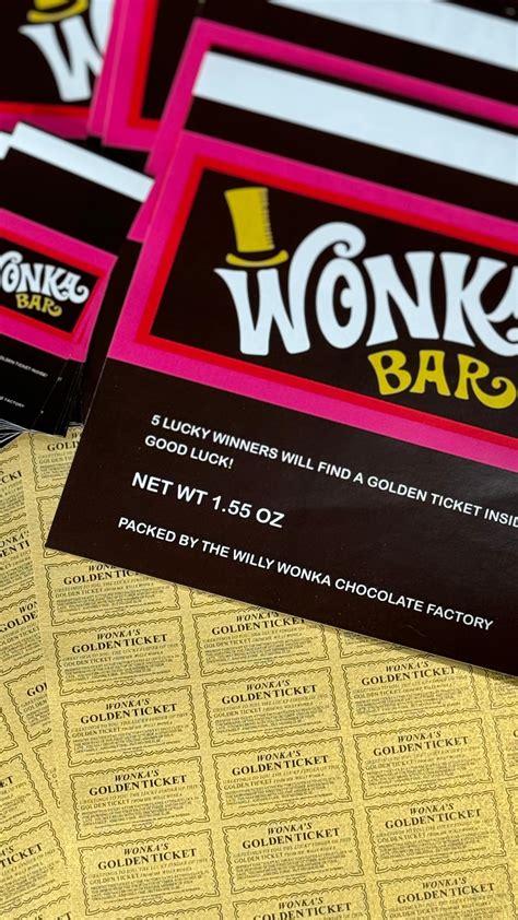 Willy Wonka Bar Wrapper Templates