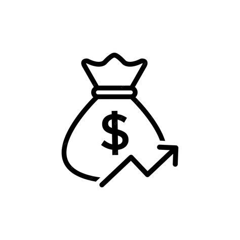 Premium Vector | Cost rising outline icon Clipart image isolated on white background