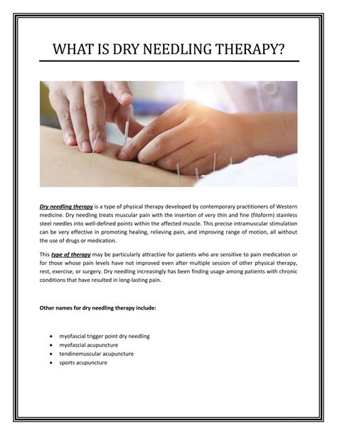 What Is Dry Needle Therapy at Louise Burgess blog