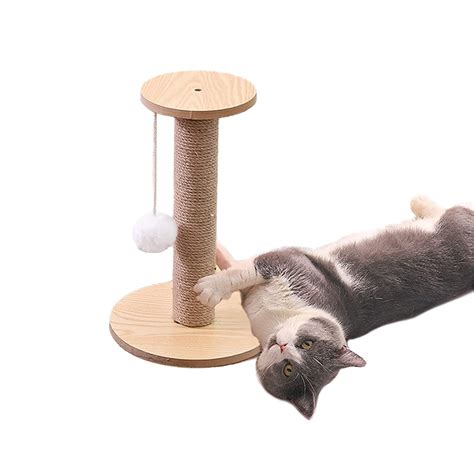 Cat Scratching Post Cat Tree with Natural Sisal Scratch Posts Platform ...