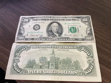 $100 CASH (1) One Hundred Dollar Bill 1974-1993 Series Circulated no ...