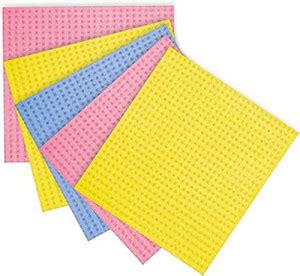 household hub Kitchen Sponge Wipes Scrub Sponge (Large, Pack of 5 ...