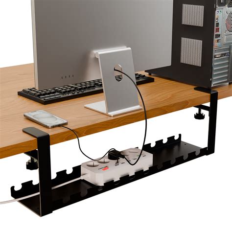 Clamp-on Under Desk Cable Tray for Wire Management 190x134x600mm ...