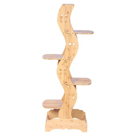 5 Tier Indoor-Outdoor Display Rack -Brown freeshipping - urbancart.in