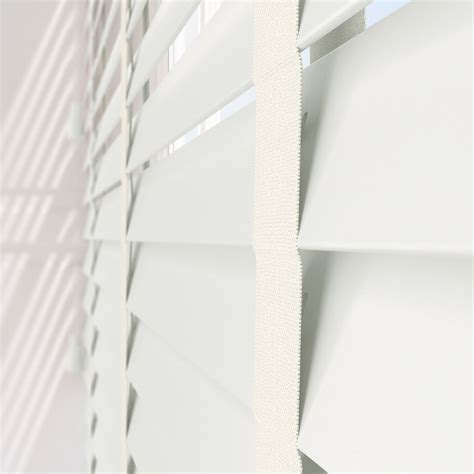 Opulence White with Duck Tapes Wooden Venetian Blind | Blinds Direct