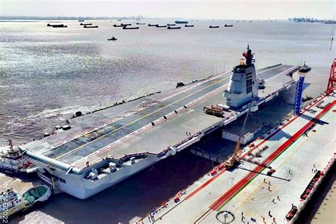 Rare photos surface of China's Fujian aircraft carrier after first sea ...