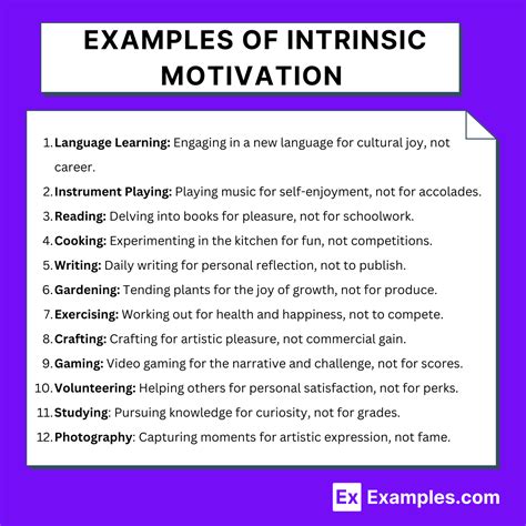 30+ Intrinsic Motivation Examples