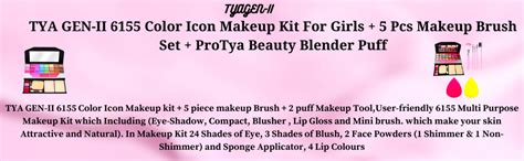 TYAGEN-II 6171 Color Icon Makeup Kit For Girls + 7 Pcs Makeup Brush Set ...