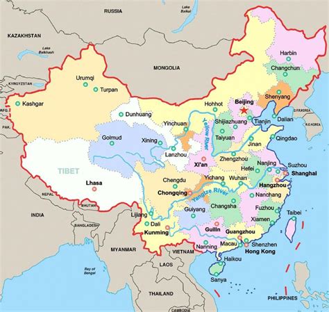 Map Of China With Major Cities - China Major Cities Map (Eastern Asia ..., Daiyue, China, China ...