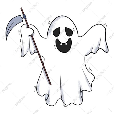 Scary Ghost PNG Picture, Halloween Ghost Cartoon Scary Expression ...