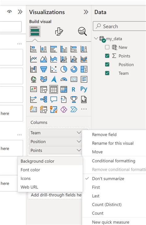 Conditional Formatting Multiple Columns in Power Bi 的图像结果