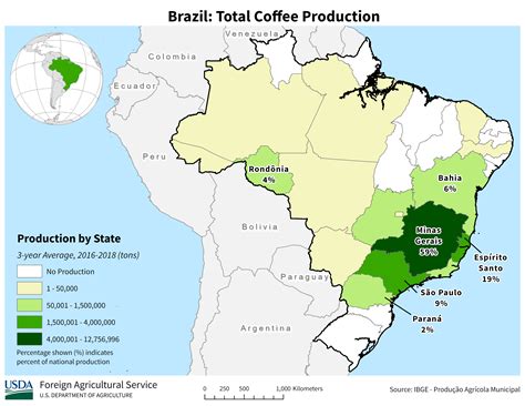 Map Of Brazil Coffee Growing Regions