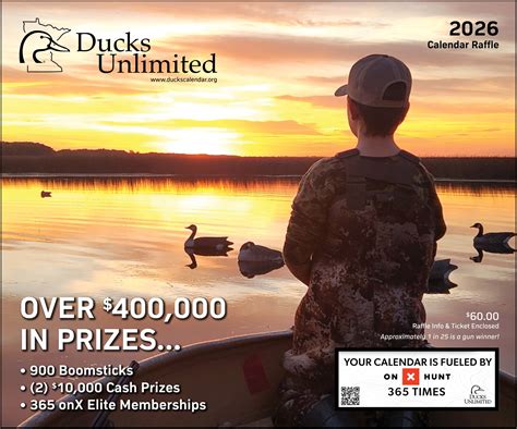 Ducks Unlimited Calendar Raffle - Minnesota