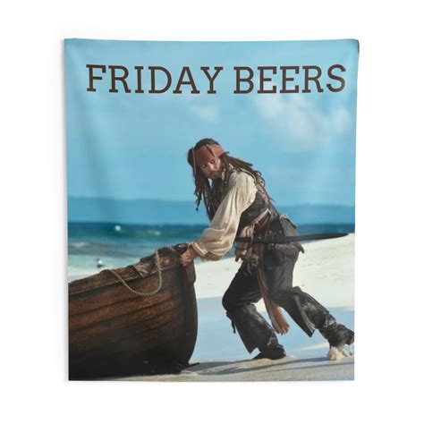 Pirates of the Caribbean, Friday Beers, Wall Tapestry - Etsy