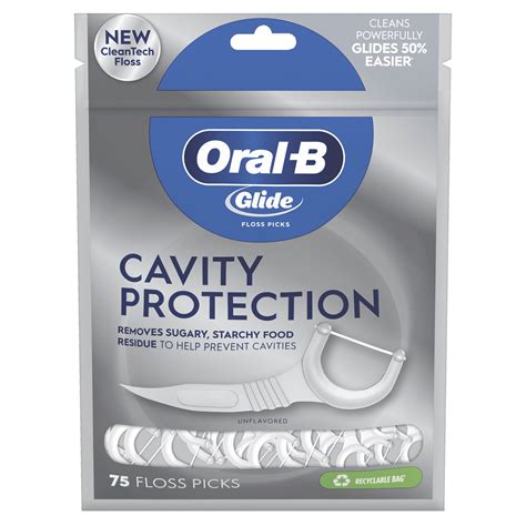 Oral-B Glide Cavity Protection Dental Floss Picks, Helps Prevent ...