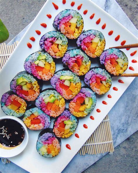 Rainbow Roll Sushi