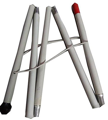 KEW Adjustable foldable aluminium Blind Cane White power coated 41 inch ...