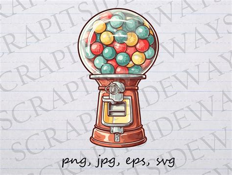 Gumball Machine Clipart Vector Graphic Svg Png Jpg Eps, Birthday ...