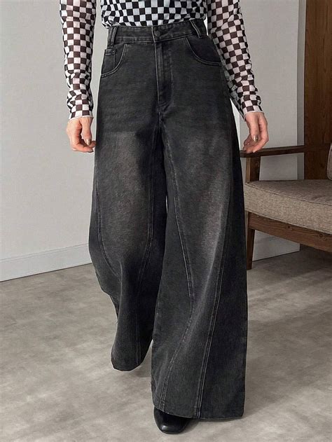 KOTTY Women Loose Fit High Rise Black Jeans
