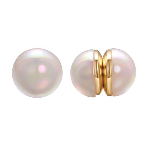 El Regalo 1 Pair Non-Pierced Magnetic Double Pearls Earrings- Fake ...