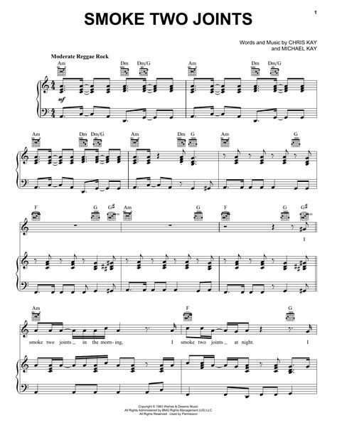 Sublime - Smoke Two Joints sheet music