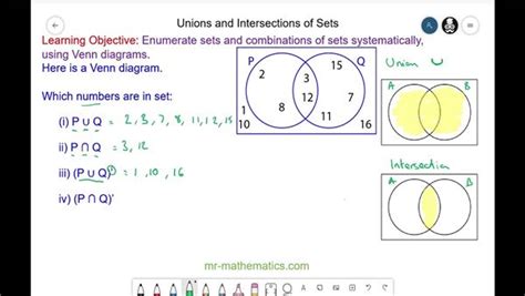 Image result for Discrete Math Union and Intersection
