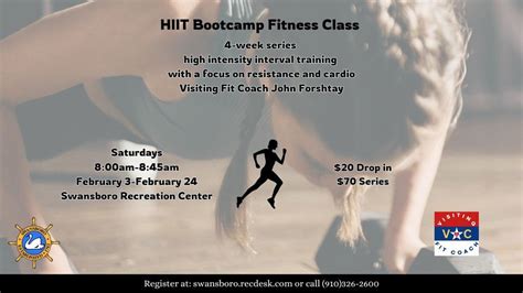 HIIT Bootcamp Fitness Class, Swansboro REC Center, 3 February 2024 ...
