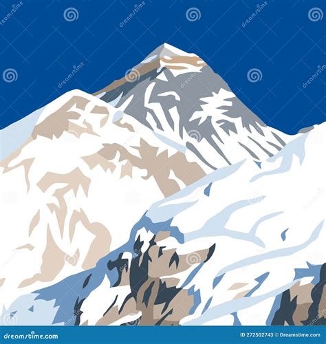 Top of Mount Everest from Nepal Side As Seen from Kala Patthar Peak ...