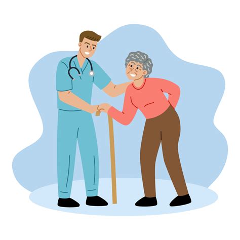 Helping Elderly People Clipart
